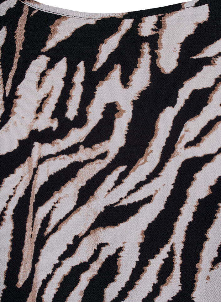 Kleid mit Aufdruck und kurzen &Auml;rmeln, Schwarz, Packshot image number 2