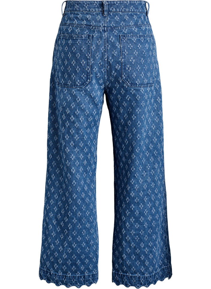 Myra Jeans mit weiter Passform und abgenutzter Optik, Blau, Packshot image number 1