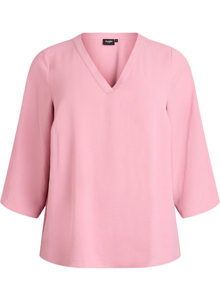 Bluse mit 3/4-&Auml;rmeln, Rot, Packshot image number 0