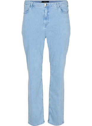 Megan-Jeans mit extra hoher Taille, Light blue, Packshot image number 0