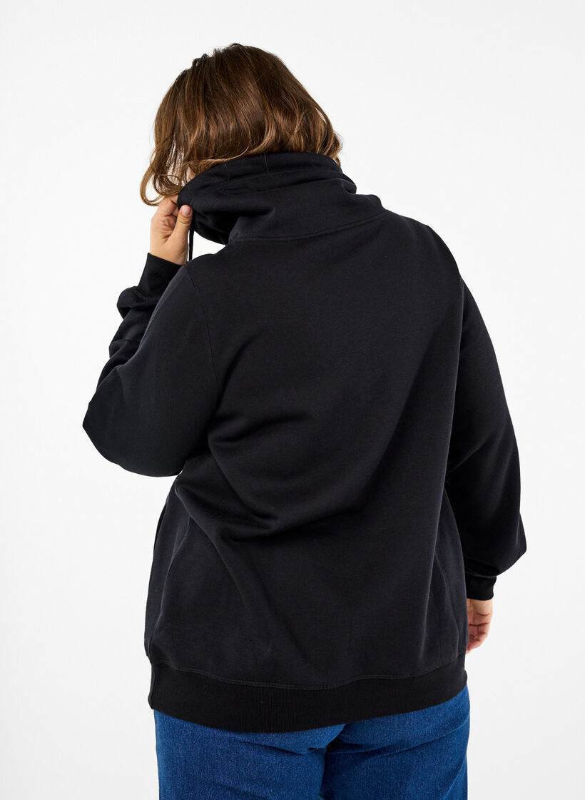 FLASH - Sweatshirt mit Stehkragen, Black, Model image number 1