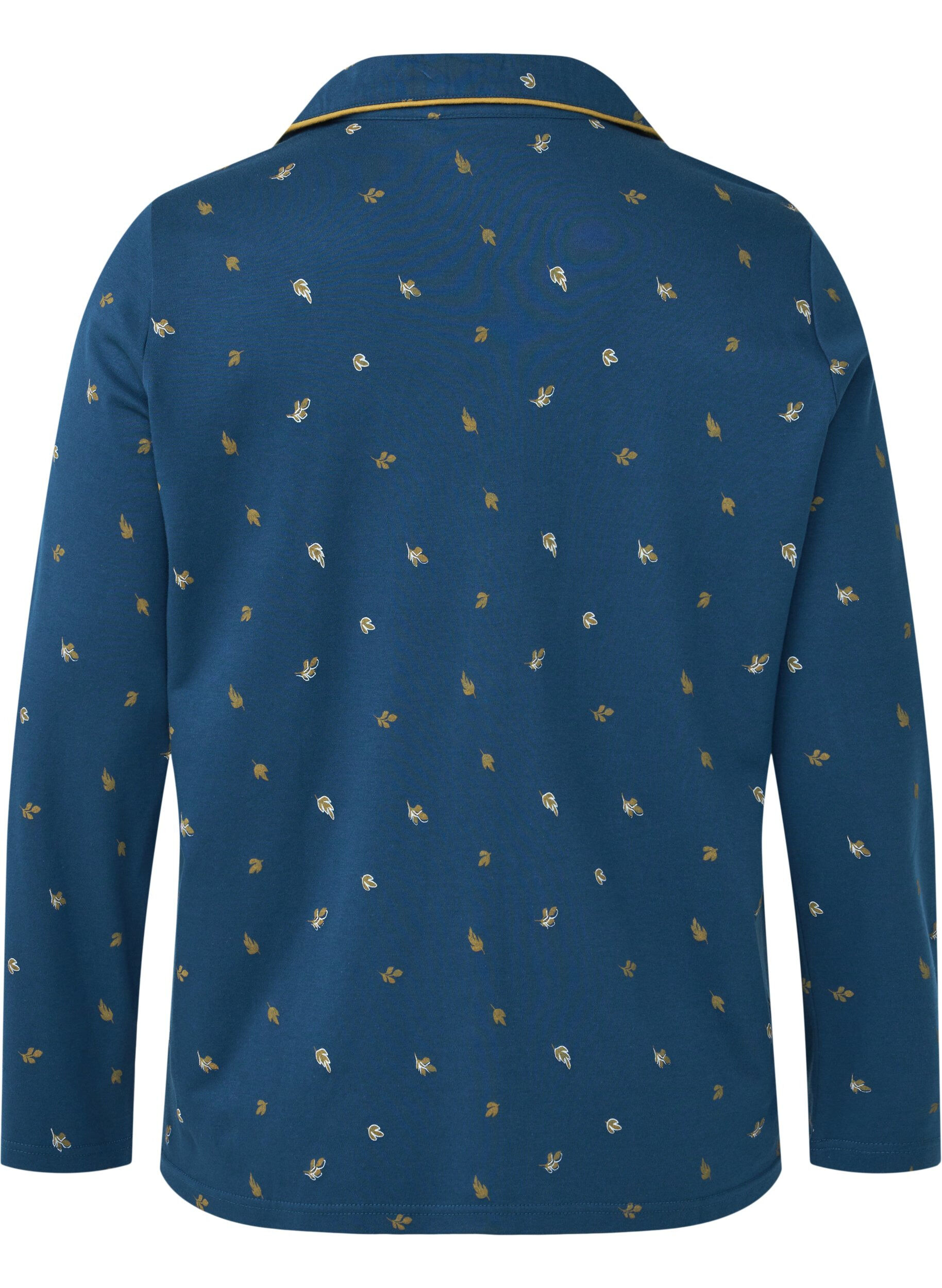 Zizzi Baumwollnachthemd, Blue Opal AOP, Packshot image number 1