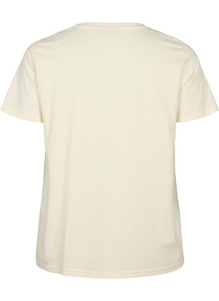 Kurzärmeliges T-Shirt mit V-Ausschnitt, Birch, Packshot image number 1
