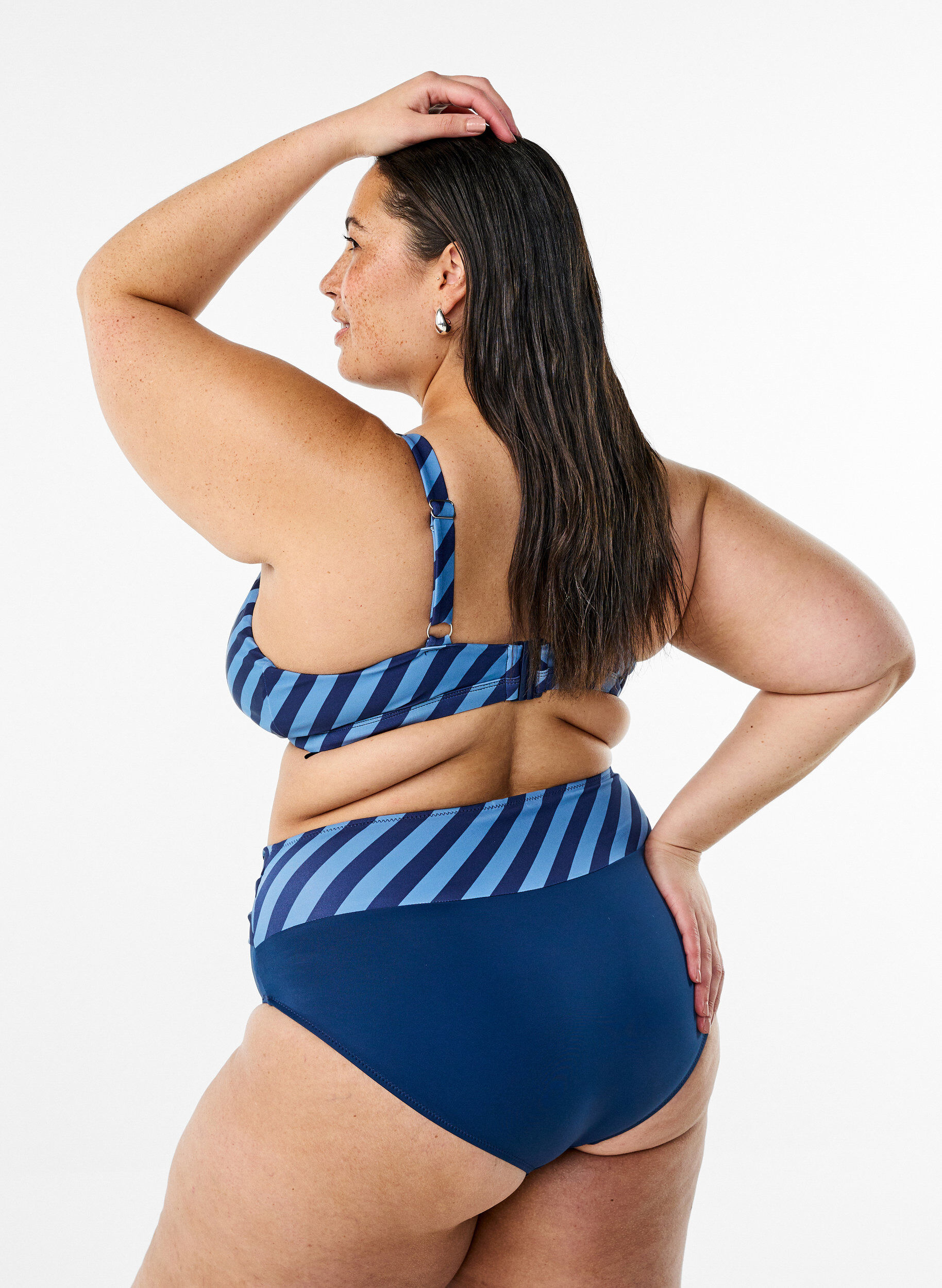 ZizziBikinislip mit Wickeldetails, Blau, Model image number 2