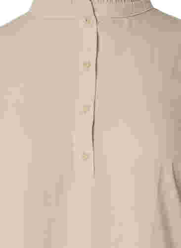 Langärmelige Tunika mit Rüschenkragen, Warm Off-white, Packshot image number 2