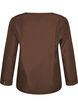 Hemdbluse mit Lochstickerei, Braun, Packshot image number 1
