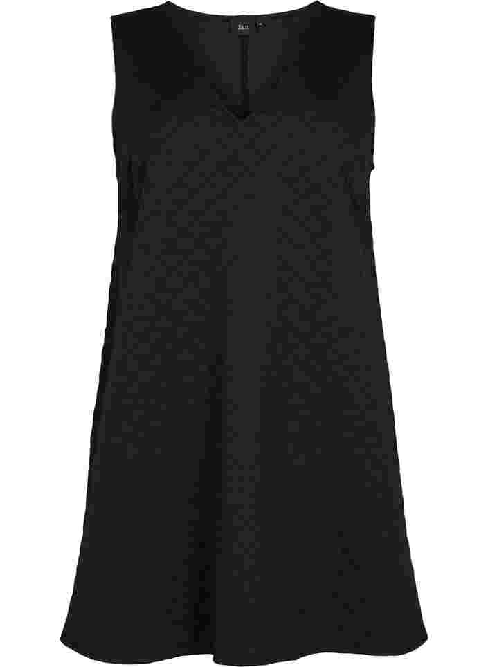 Gestepptes Spencer-Kleid, Black, Packshot image number 0