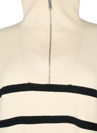 Pullover mit Streifen und hohem Kragen	, Birch w. Black, Packshot image number 2