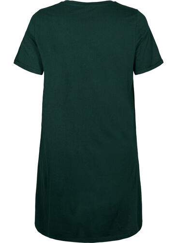 Kurzärmeliges Nachthemd aus Bio-Baumwolle, Scarab W. Coffee, Packshot image number 1