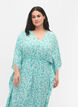 Viskose Kaftan Kleid mit Druck, Green Dot, Model image number 2