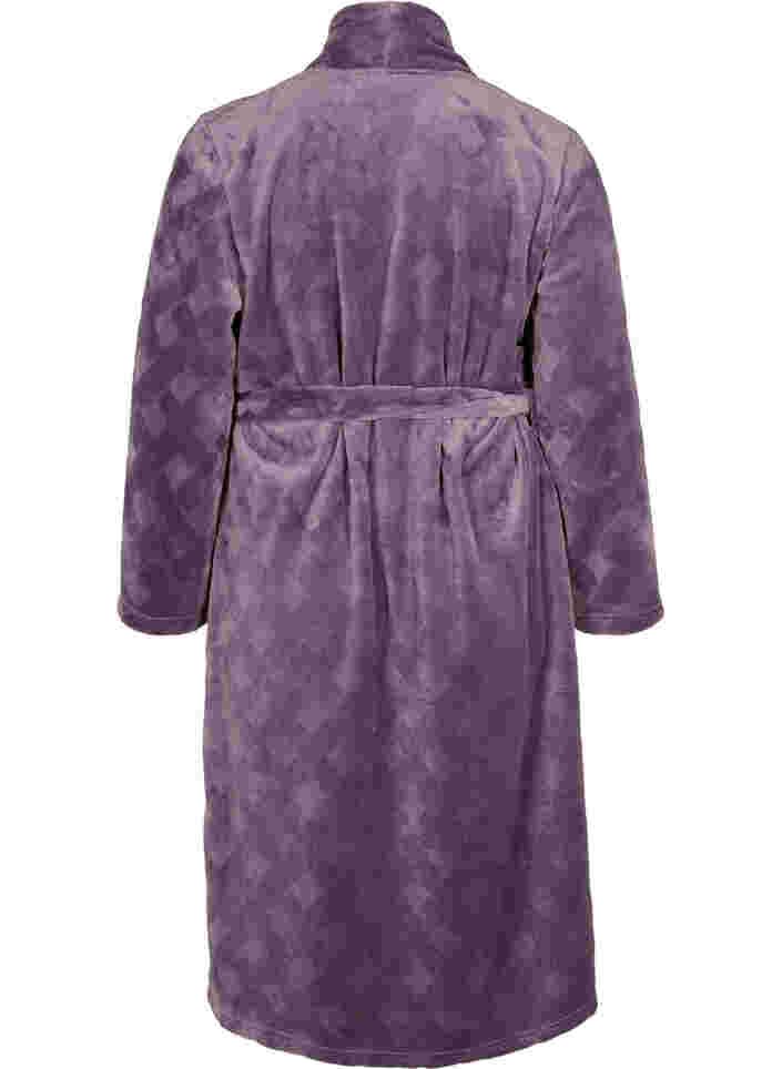 Langer Morgenmantel mit Taschen, Vintage Violet, Packshot image number 1