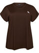 Einfarbiges Trainings-T-Shirt, Braun, Packshot image number 0