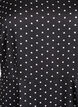 Gepunktetes Midikleid mit eckigem Ausschnitt, Schwarz, Packshot image number 2
