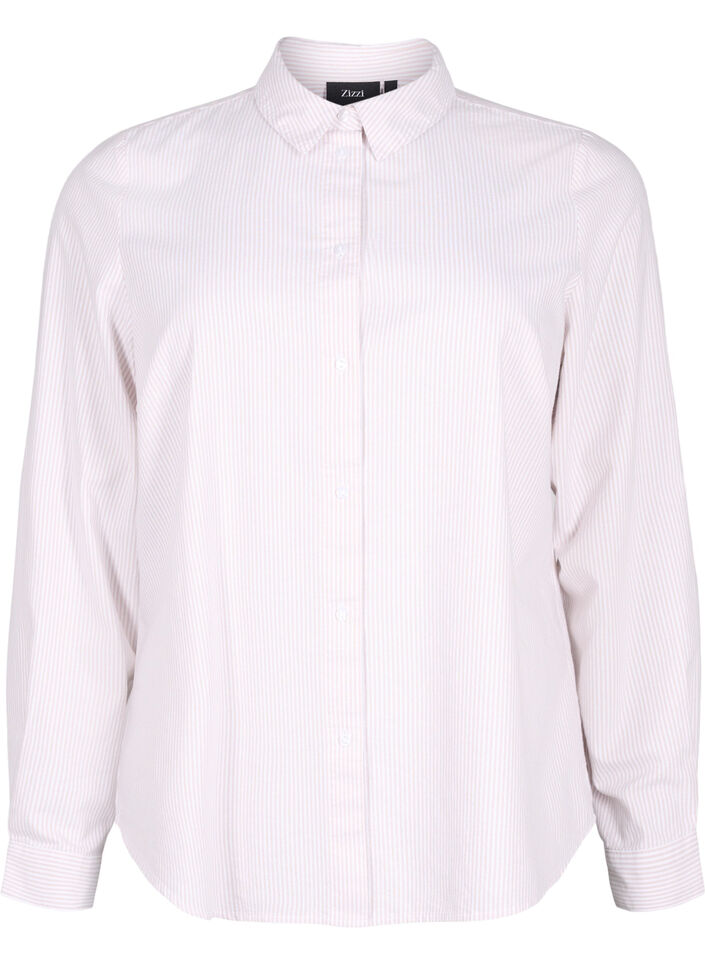 Langärmliges Baumwollhemd, Weiß, Packshot image number 0