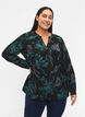 FLASH – Langärmlige Bluse mit Druck, Black Scarab Flower, Model image number 0