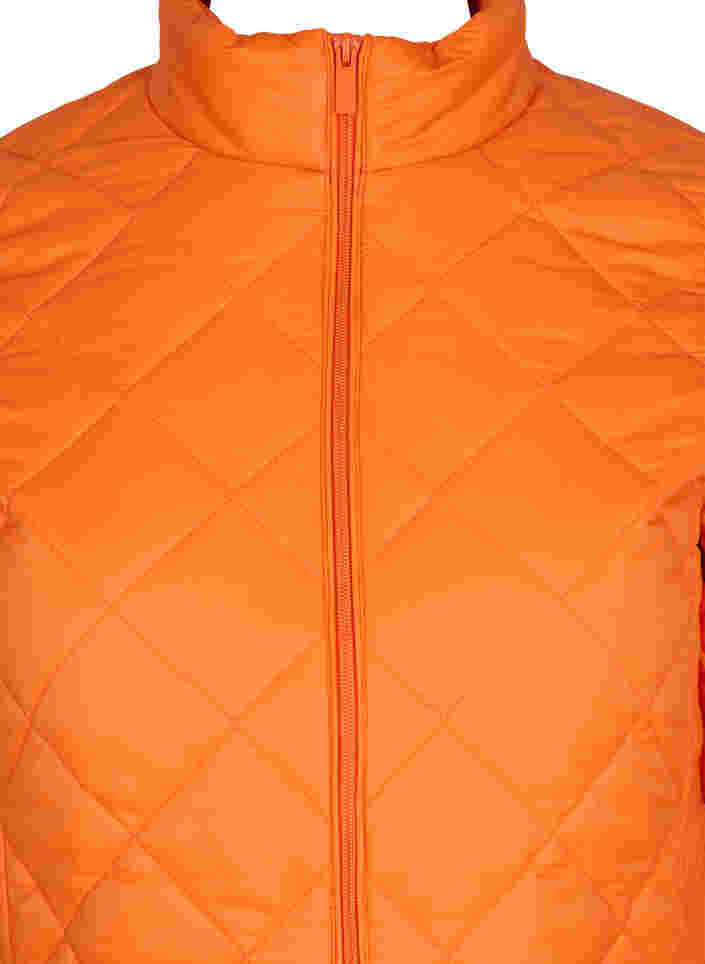 Gesteppte Leichtgewichtsjacke mit Reißverschluss und Taschen, Mandarin Orange, Packshot image number 2