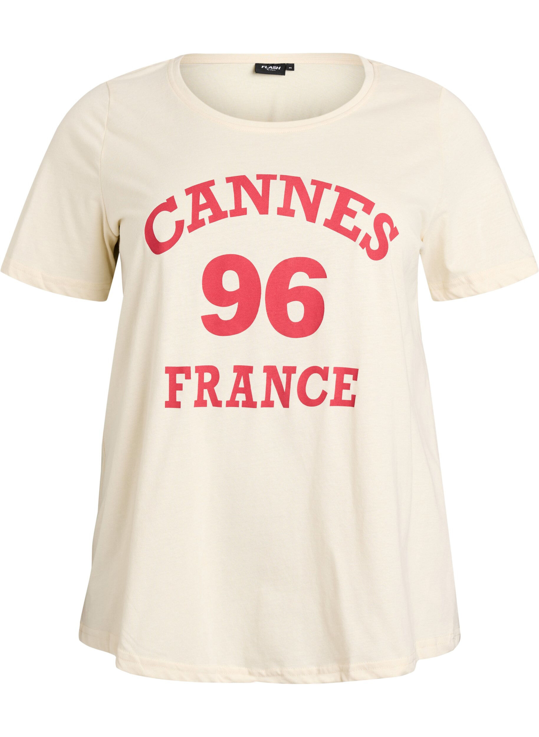 Zizzi T-Shirt mit Print, Vanille, Packshot image number 0