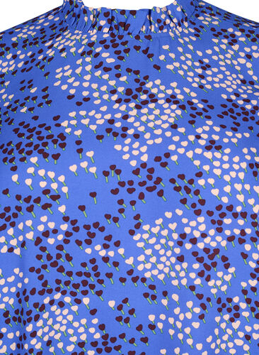 FLASH – Langärmeliges Kleid mit Aufdruck, Dazzling Blue AOP, Packshot image number 2
