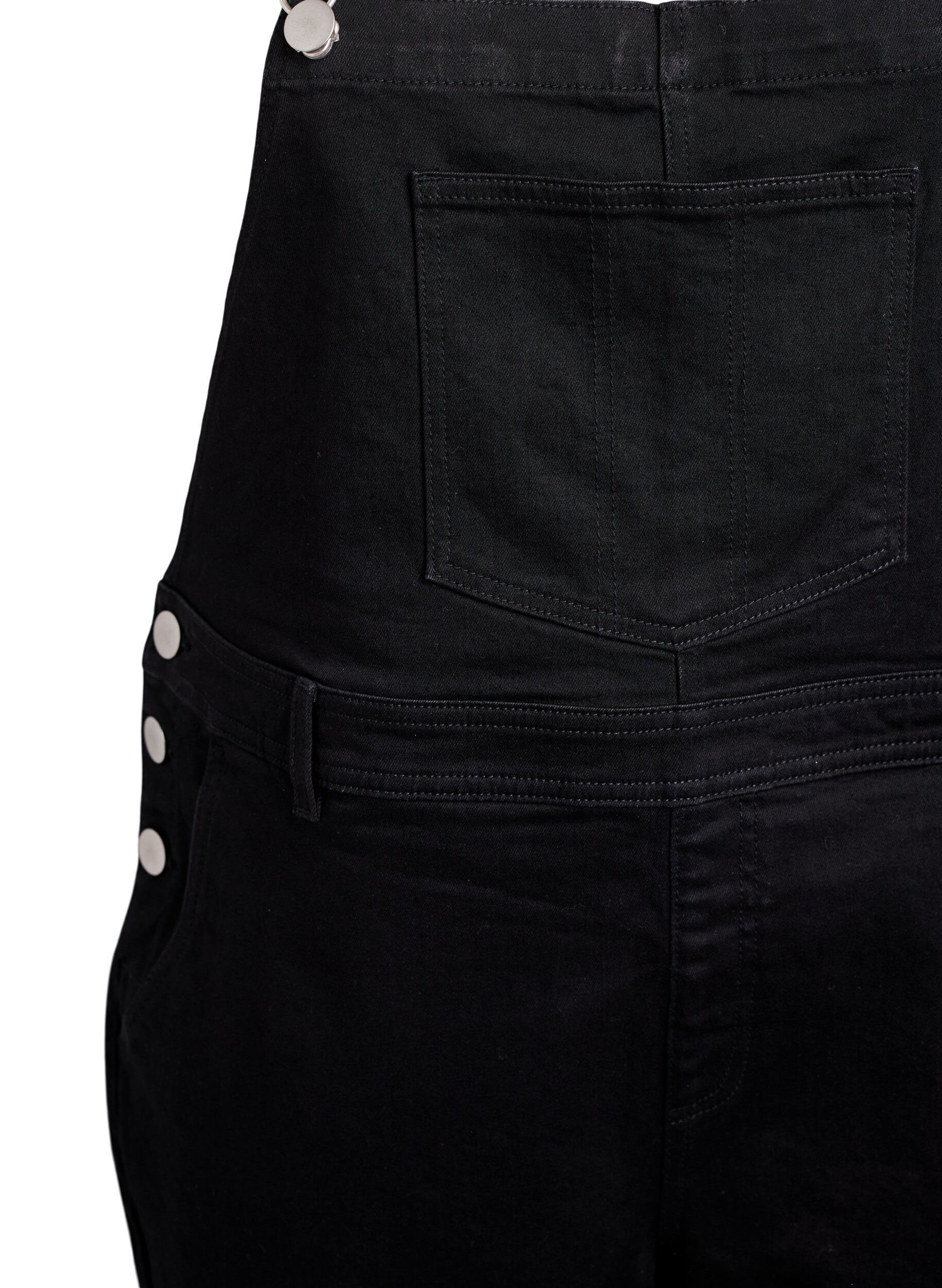 Zizzi Denim Overalls Kurze Hosen, Schwarz, Packshot image number 2