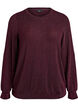 Bluse mit Fischgr&auml;tenmuster und Glitzerfaden, Dunkles Bordeaux, Packshot image number 0