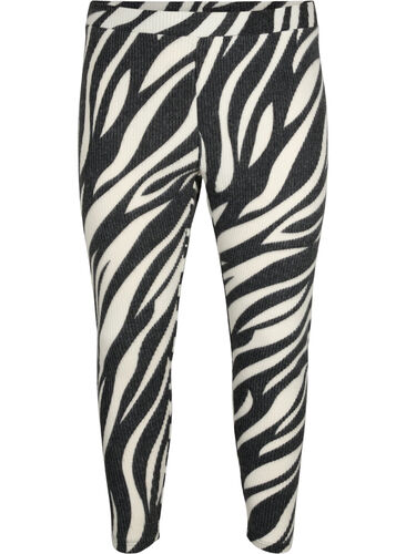 Leggings mit Zebra-Print, White Zebra, Packshot image number 0