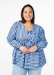 Bluse mit Streifen und Schleifen, Blau, Model image number 0