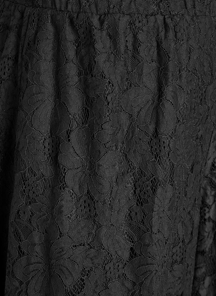 Ballonhose aus Spitze mit hoher Taille, Schwarz, Packshot image number 2