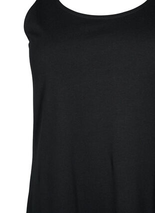 Ärmelloses Kleid aus Baumwolle mit A-Linie, Black, Packshot image number 2