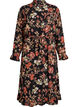 Midikleid mit gebl&uuml;mtem Print und abnehmbarem Bindeg&uuml;rtel, Schwarz, Packshot image number 0