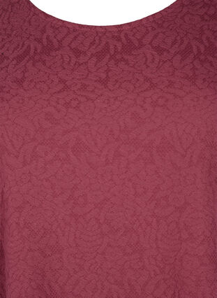 Langärmelige Bluse mit Textur, Dry Rose, Packshot image number 2