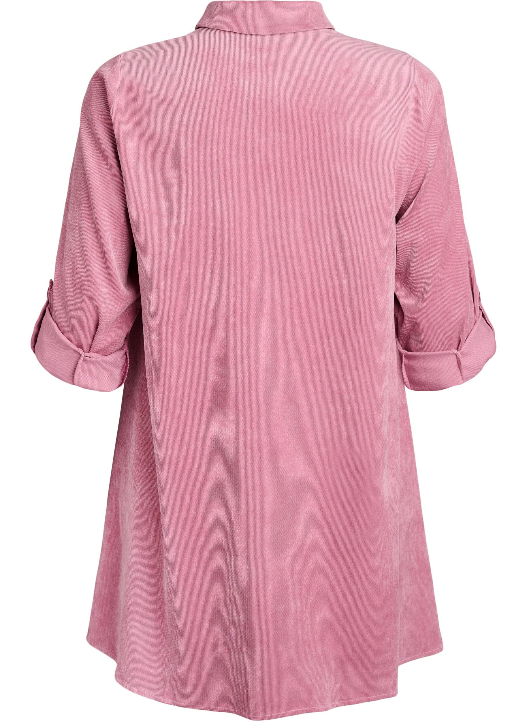 ZizziCordkleid mit Rei&szlig;verschluss und 3/4-&Auml;rmeln, Rot, Packshot image number 1