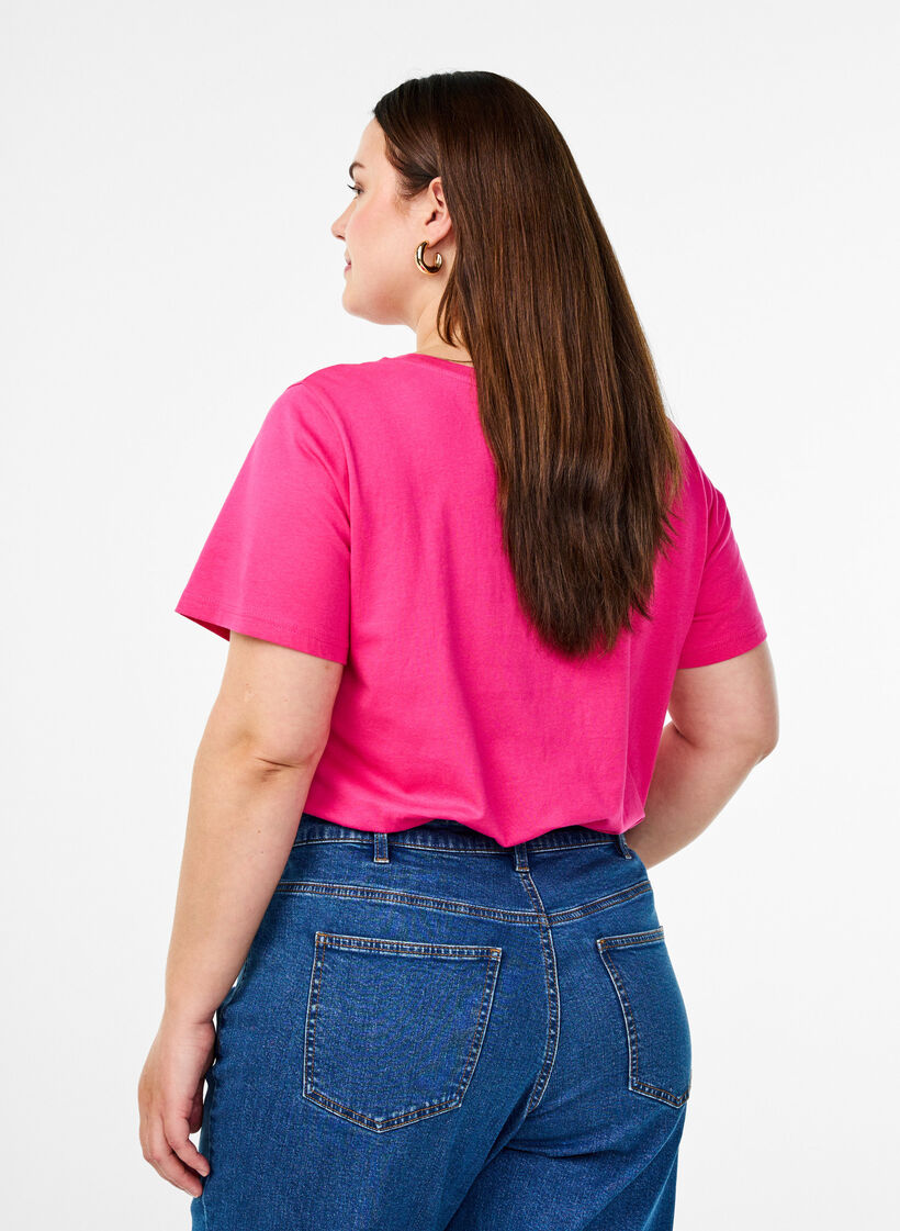 Baumwoll-T-Shirt mit Motiv, Raspb. w. Strawberry, Model image number 1