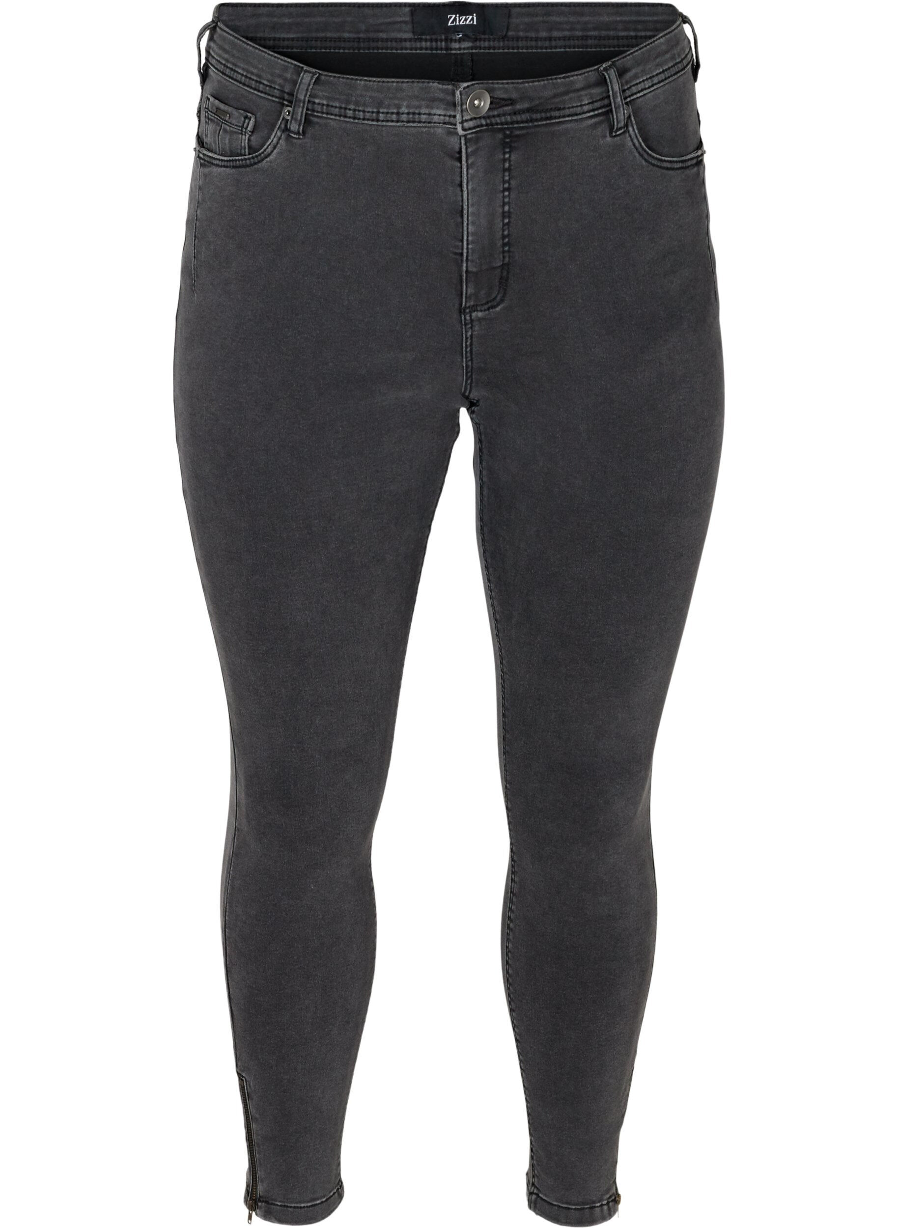 Cropped Amy Jeans mit Rei&szlig;verschluss