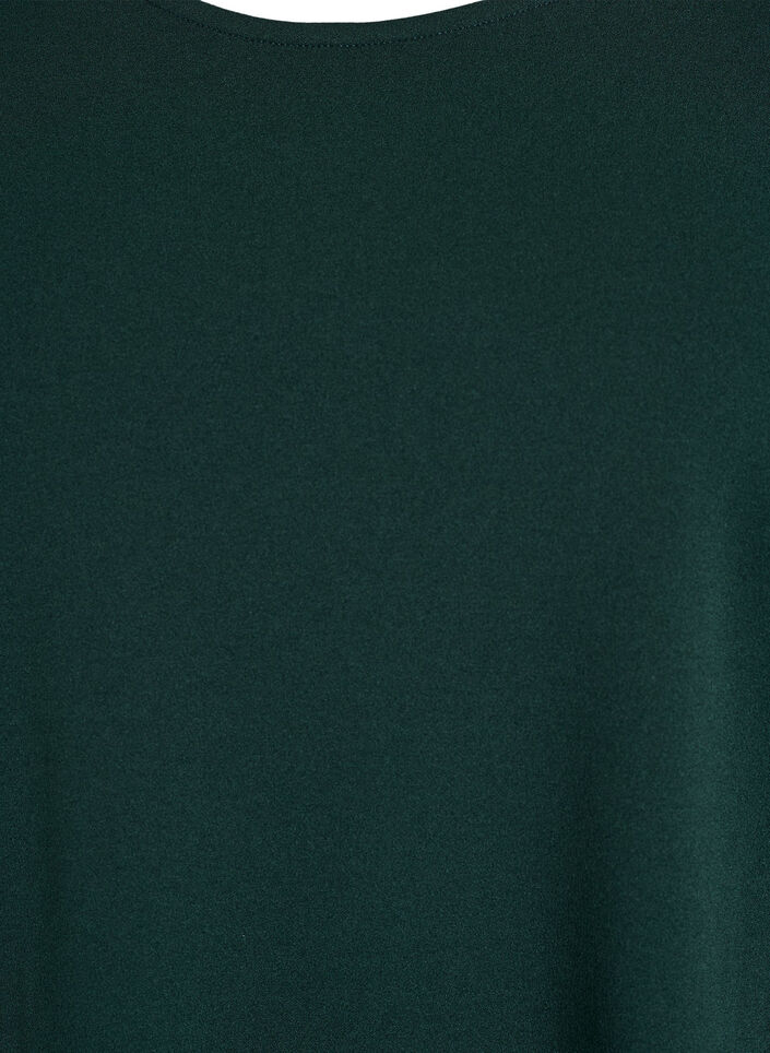 Kurz geschnittenes A-Linien Kleid aus Webstoff mit 3/4 &Auml;rmeln, Gr&uuml;n, Packshot image number 2