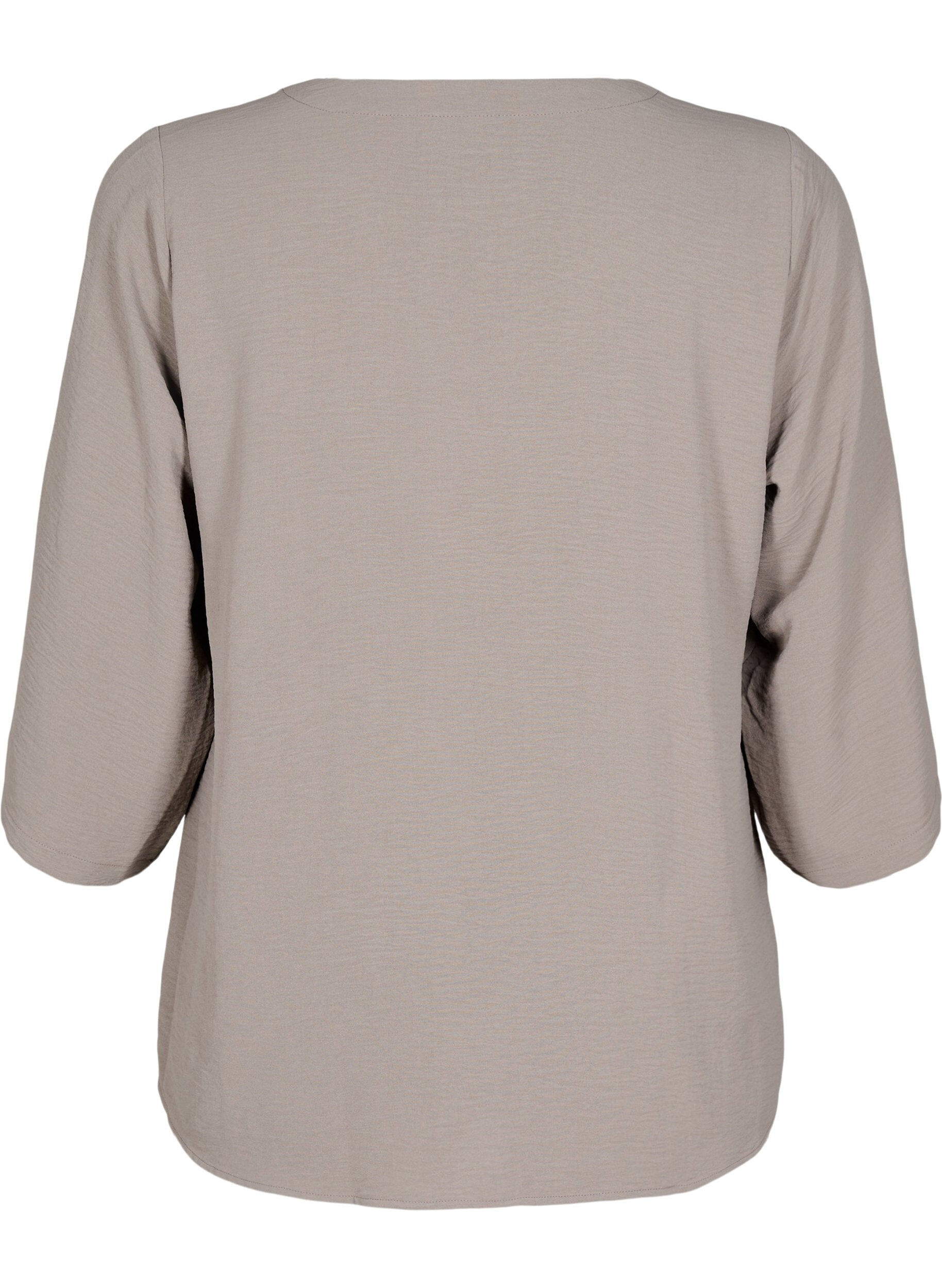 Zizzi FLASH - Bluse mit 3/4-&Auml;rmeln, Beige, Packshot image number 1