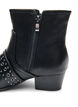 Kn&ouml;chelstiefel aus Leder mit Riemen und Nieten, Schwarz, Packshot image number 4
