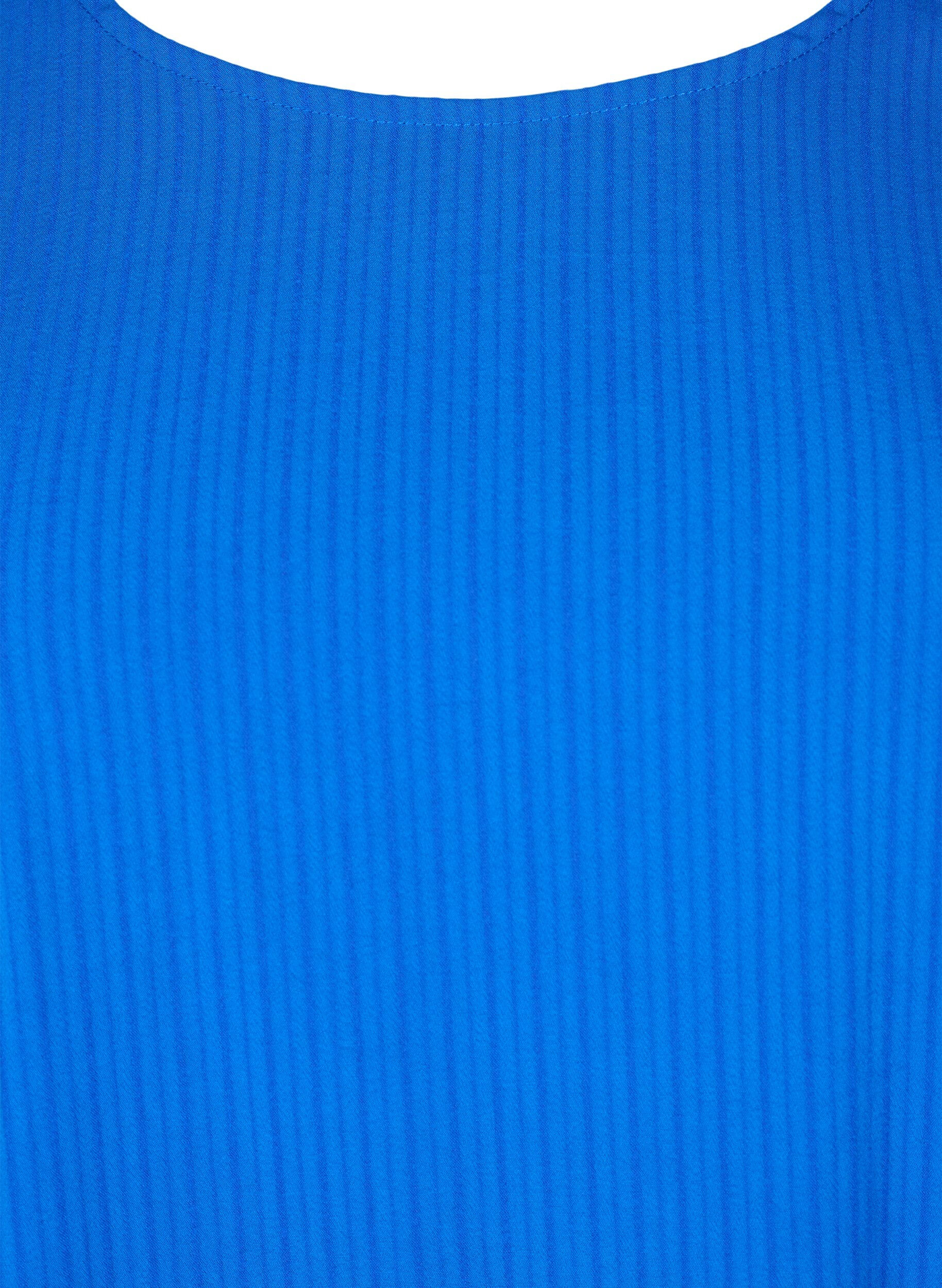 Zizzi Kurz&auml;rmelige Bluse aus Viskose mit Schleifen, Princess Blue, Packshot image number 2