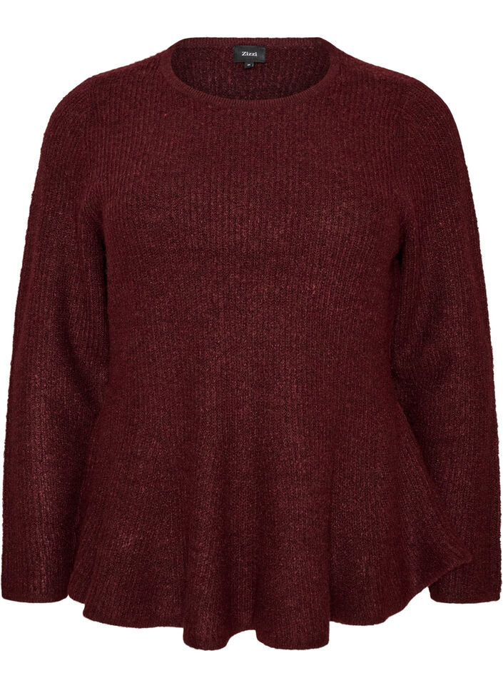 Strickbluse in A-Linie, Rot, Packshot image number 0