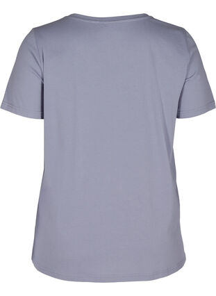 T-Shirt aus Baumwolle mit V-Ausschnitt, Silver Bullet, Packshot image number 1