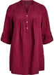 Tunika aus Baumwollmusselin mit Broderie Anglaise, Dunkles Bordeaux, Packshot image number 0