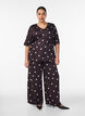 Hose aus Viskose mit Polka Dots und weitem Bein, Braun, Model image number 0