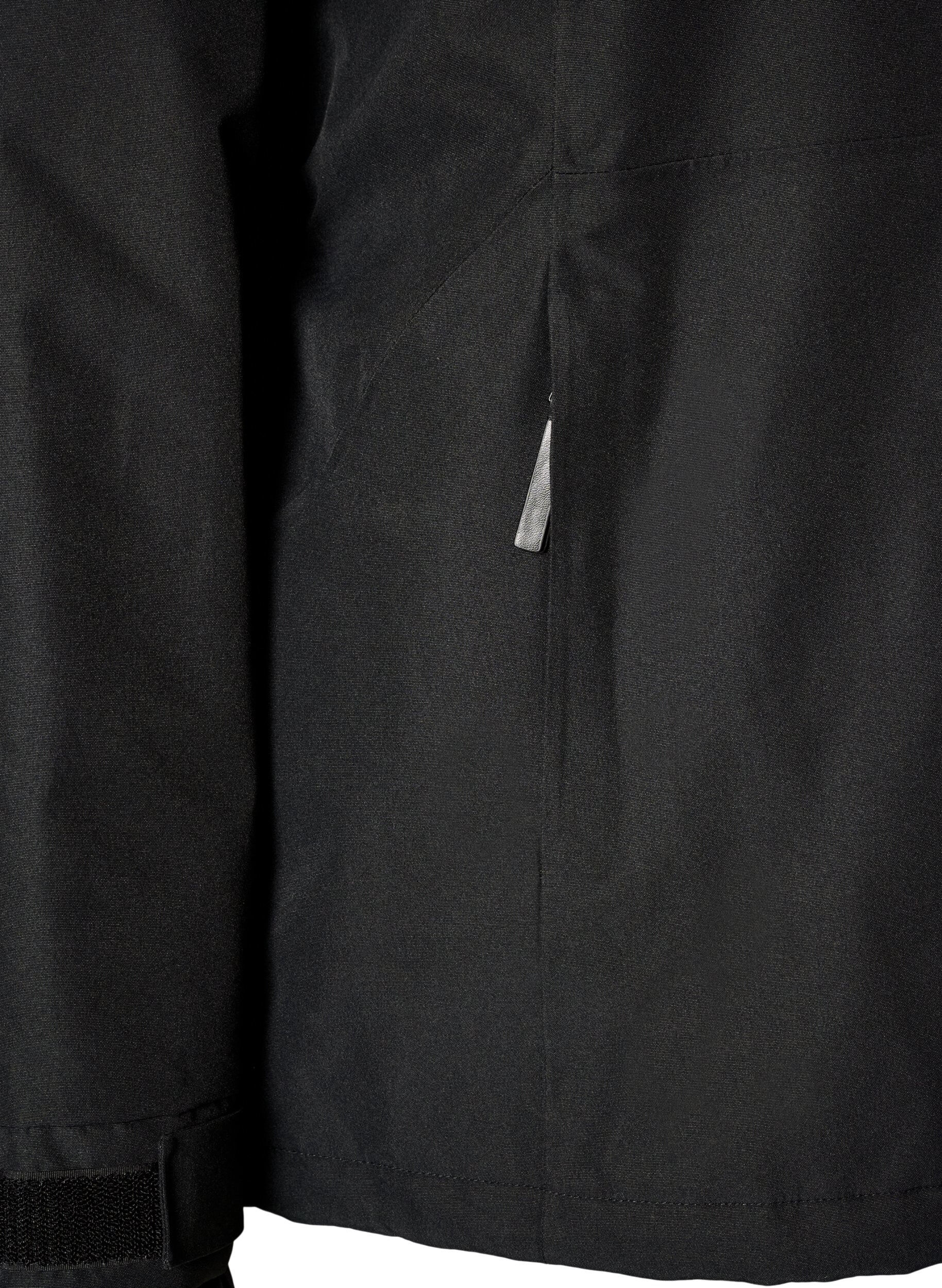 ZizziSkijacke mit Kapuze und Rei&szlig;verschlusstaschen, Schwarz, Packshot image number 3