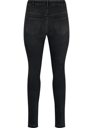 Hoch taillierte Amy Jeans mit Strasssteinen, Grey Denim, Packshot image number 1