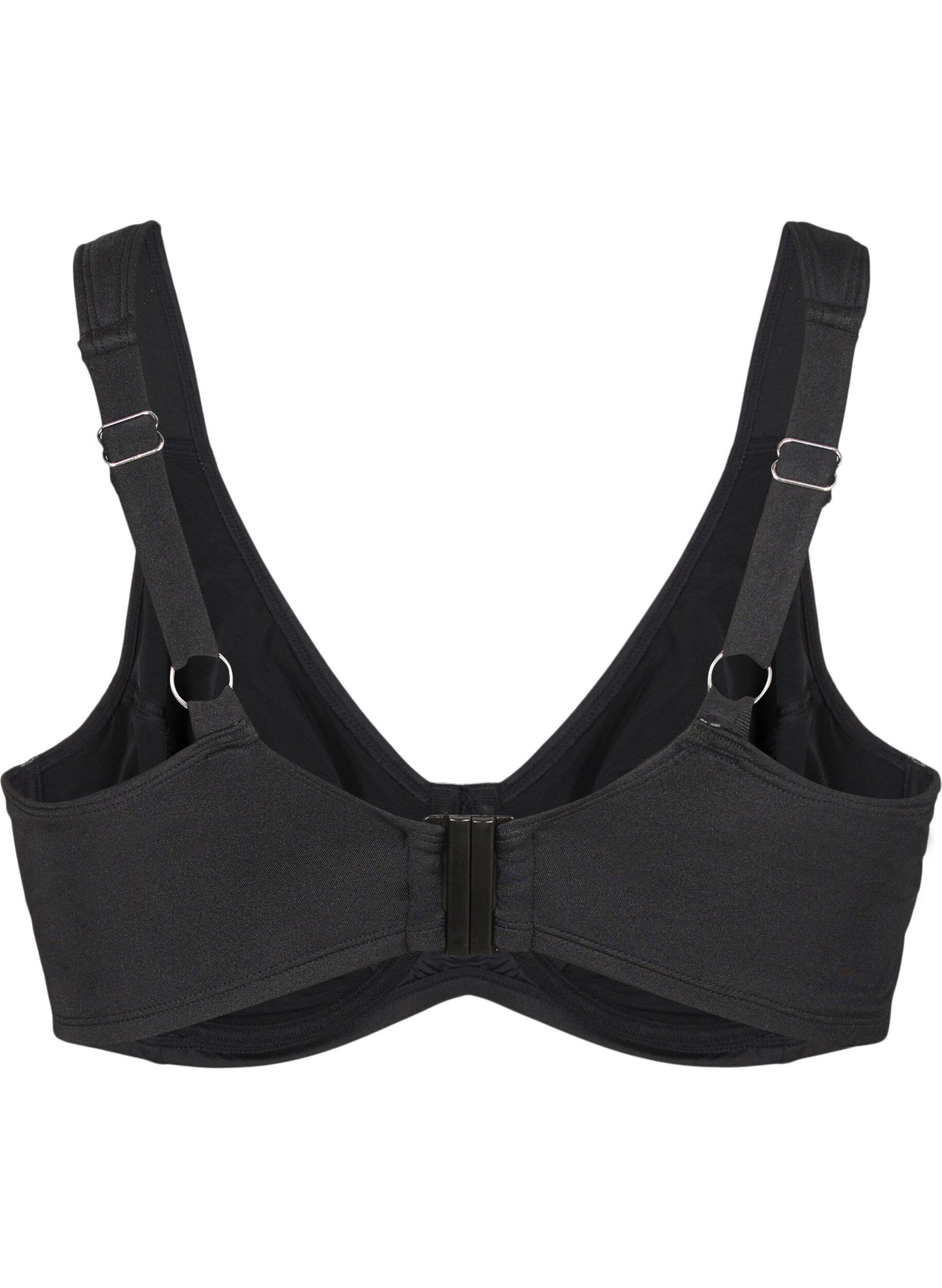 ZizziBikinioberteil mit B&uuml;geln und voller Abdeckung, Schwarz, Packshot image number 1