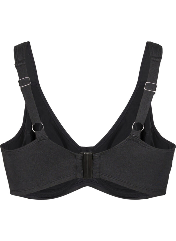 Bikinioberteil mit B&uuml;geln und voller Abdeckung, Schwarz, Packshot image number 1