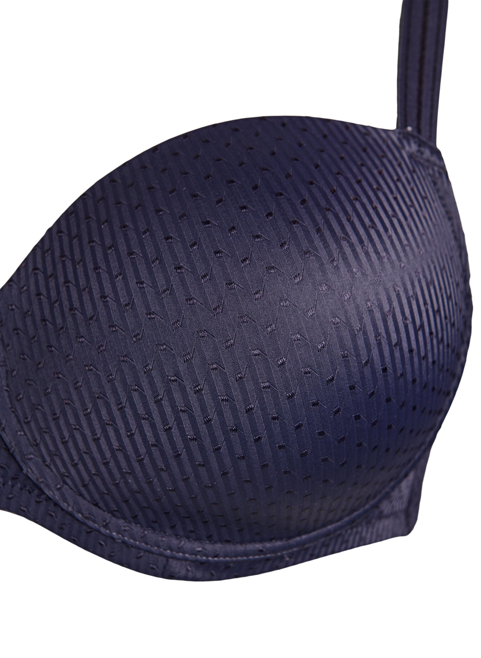 Zizzi Vorgeformter B&uuml;gel-BH mit Muster, Blau, Packshot image number 2