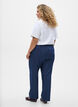 Gerade geschnittene Jeans mit elastischem Bund, Blau, Model image number 1