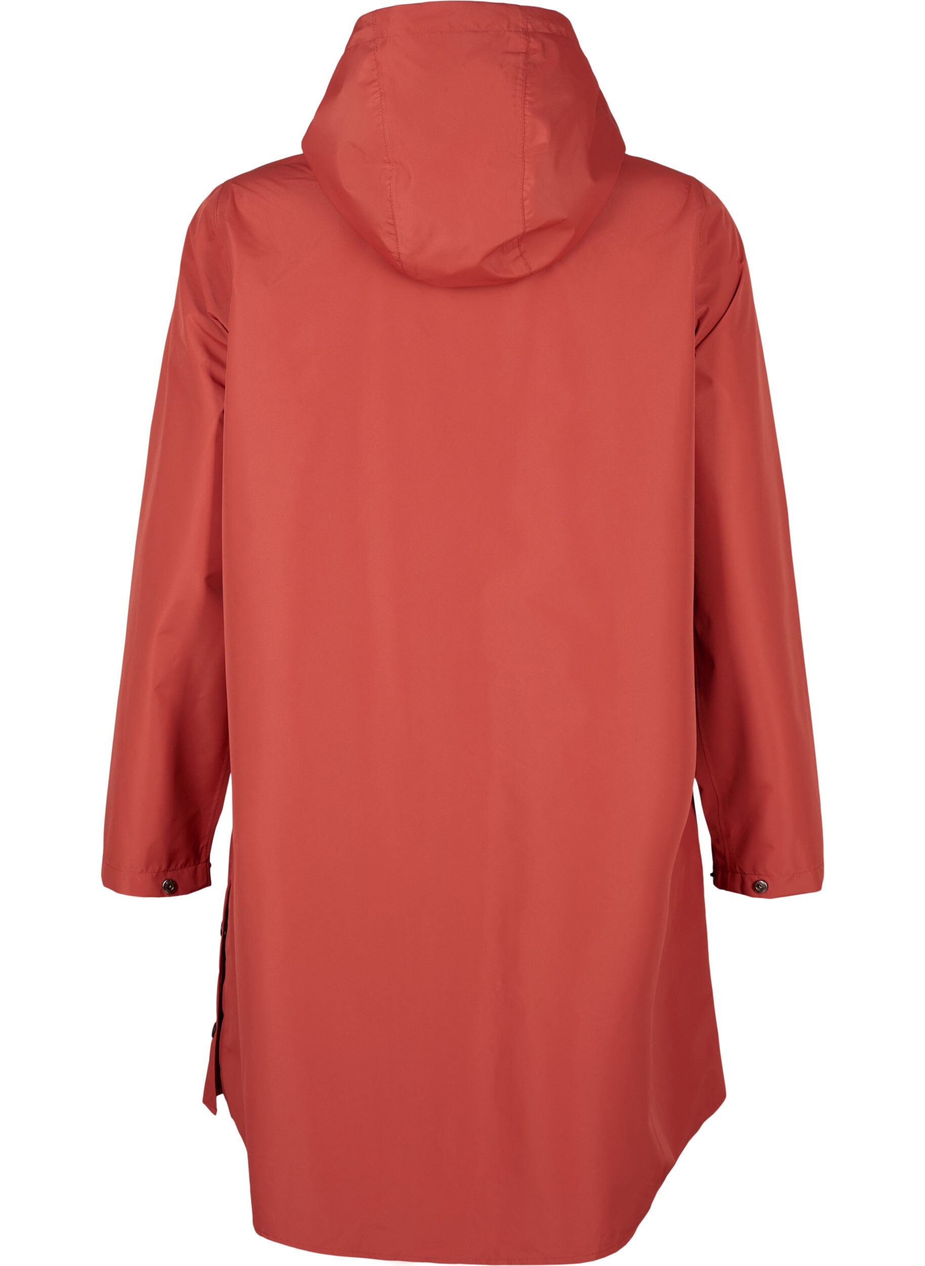 Zizzi Regenjacke mit Taschen und Kapuze, Rot, Packshot image number 1