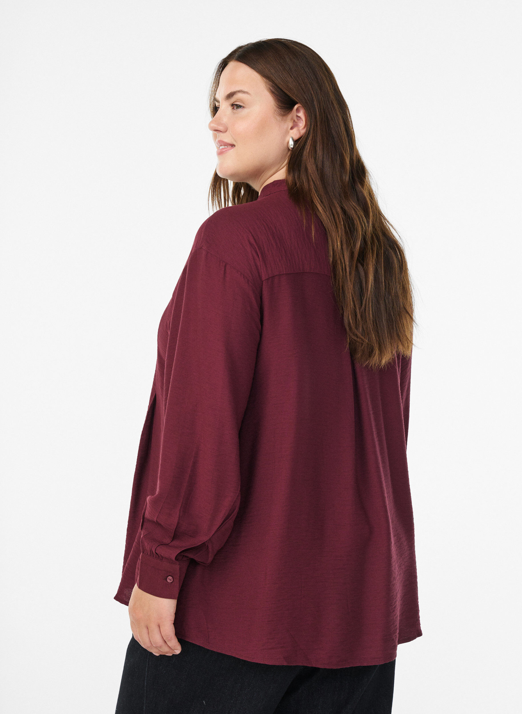 Zizzi Bluse aus Viskose mit A-Linie, Rot, Model image number 2