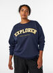 Sweatshirt mit Statement-Detail, Blau, Model image number 0